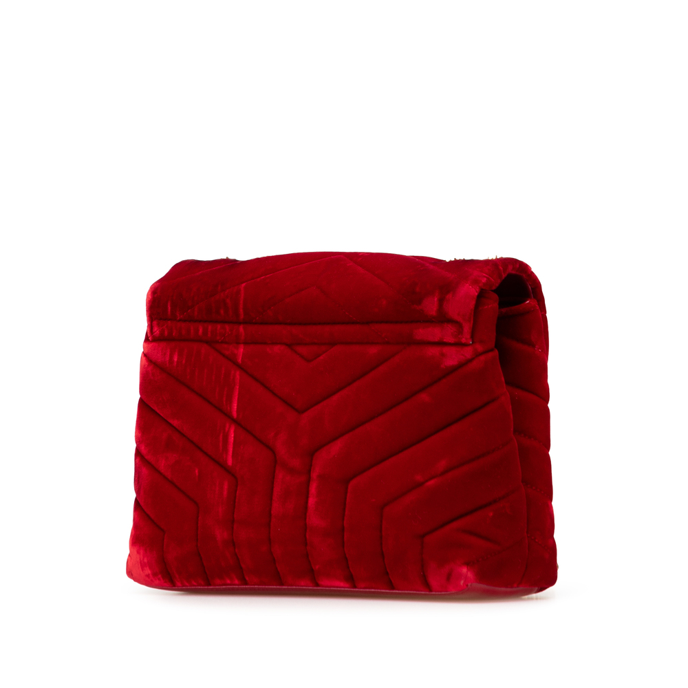 Pre-Loved Saint Laurent Small Velvet Monogram Matelasse LouLou Shoulder Bag - Picture 2 of 12